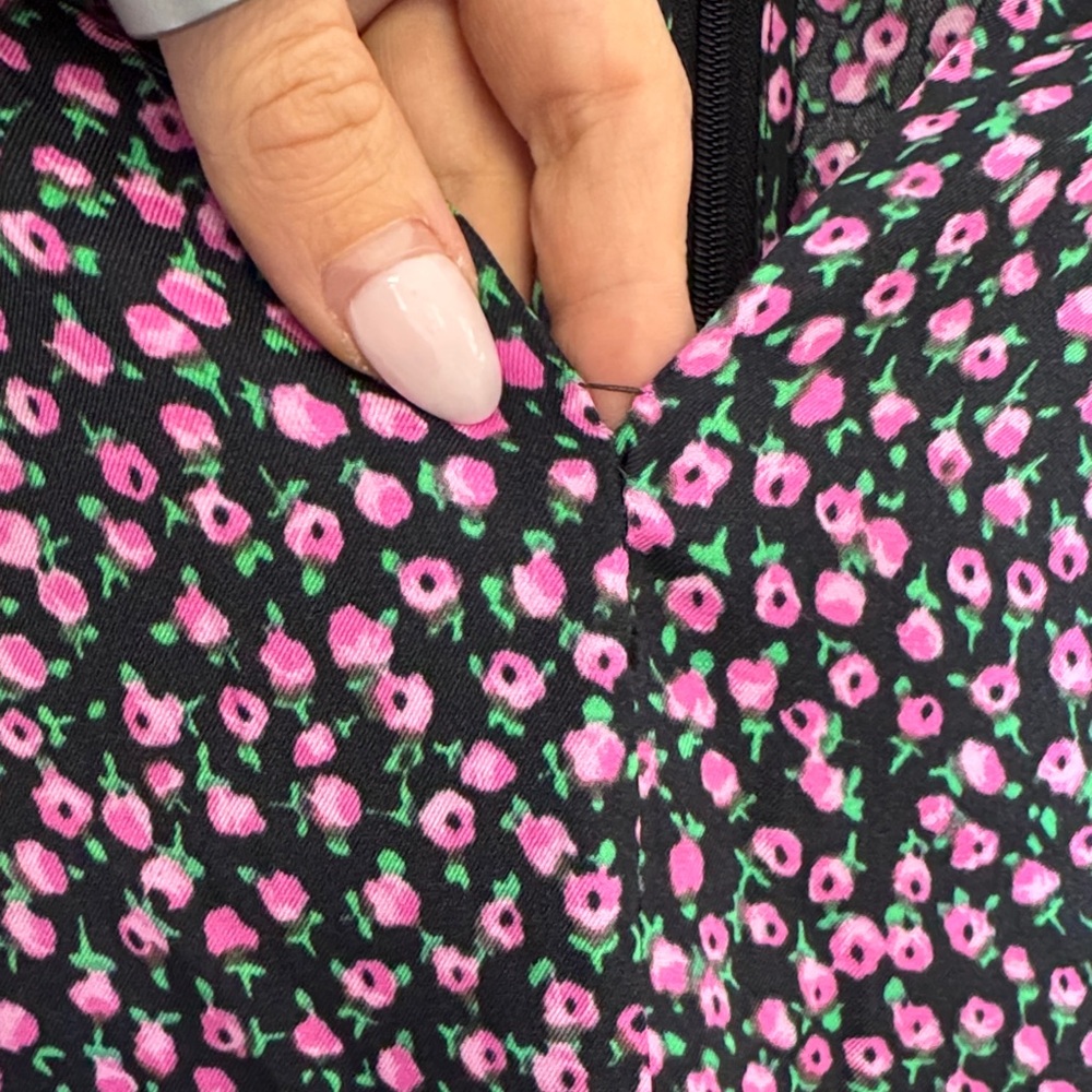 Rebecca Taylor Floral Dress As Seen On TV Silk Blend Pink Black Size S - Picture 12 of 12